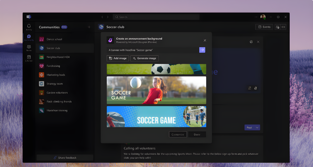 Microsoft’s AI-powered Designer tool comes to Teams