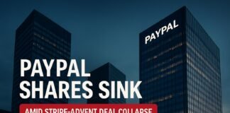 PayPal shares sink amid Stripe-Advent deal collapse PayPal shares sink — PayPal shares sink amid Stripe-Advent deal collapse
